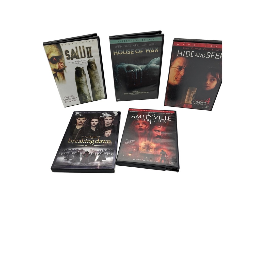 Horror‎ DVD Bundle Saw II House of Wax Hide and Seek Amityville Horror  5PK